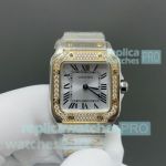 Swiss Replica Cartier Santos Two-Tone Diamond Mini Ladies Automatic Watch 